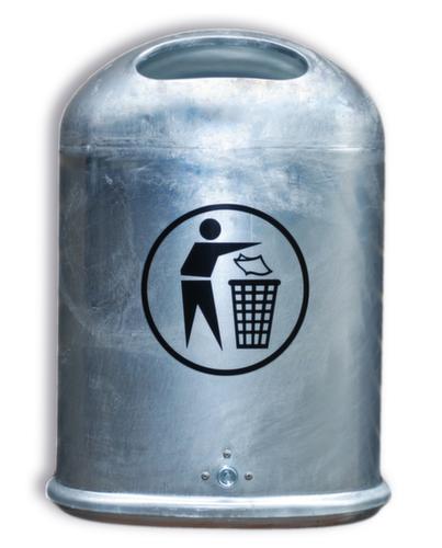 Ovaler Abfallbehälter für den Außenbereich Standard 6 L