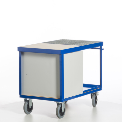 Rollcart Umwelt-Werkstattwagen mit öldichter Wanne und Gitterrost, Traglast 600 kg, Ladefläche 1150 x 700 mm Standard 5 L