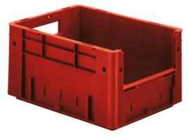 Euronorm-Stapelbehälter mit Eingriff, rot, Inhalt 17,5 l