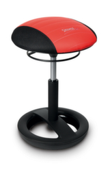 Topstar Drehhocker Sitness Racer Bob mit 3D-Sitzfläche, Sitz schwarz/rot, Bodenkissen