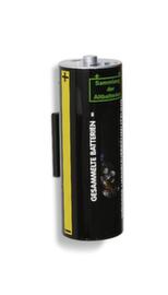 Altbatterie-Sammelbehälter aus Kunststoff in schwarz/gelb