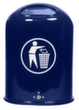 Ovaler Abfallbehälter für den Außenbereich, 45 l, kobaltblau