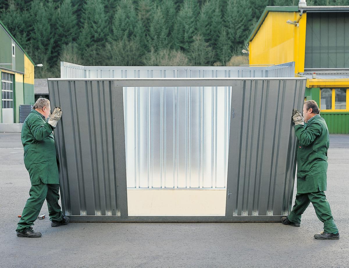 Säbu Verzinkter Materialcontainer FLADAFI® mit 3 Modulen Milieu 3 ZOOM