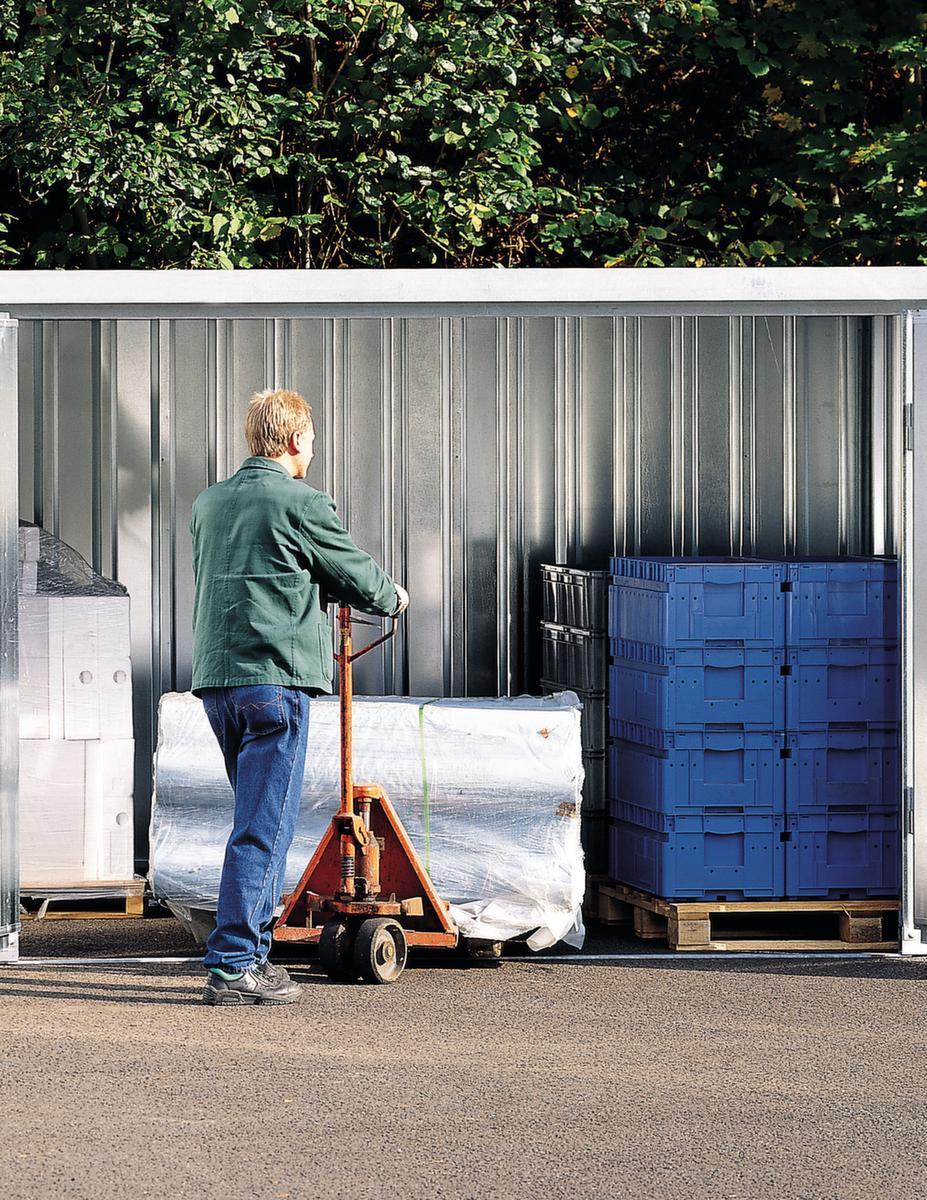 Säbu Verzinkter Materialcontainer FLADAFI® mit Flügeltür Milieu 1 ZOOM