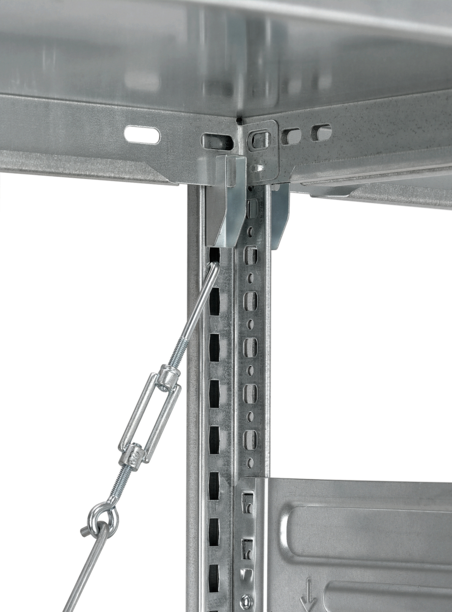 hofe System-Steckregal in mittelschwerer Bauart, Höhe x Breite x Tiefe 3000 x 1010 x 535 mm, 7 Böden Detail 1 ZOOM