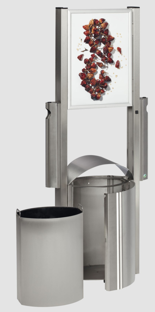 Edelstahl-Abfallbehälter für den Außenbereich, 50 l Standard 2 ZOOM