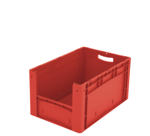 BITO Euronorm-Sichtlagerbehälter mit Eingrifföffnung, rot, HxLxB 320x600x400 mm