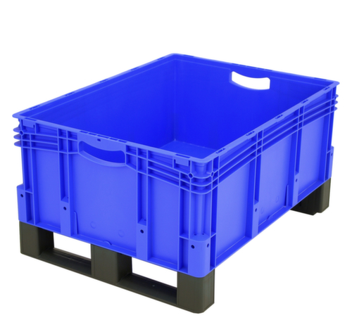 BITO Euronorm-Stapelbehälter mit Doppelboden, blau, Inhalt 121 l