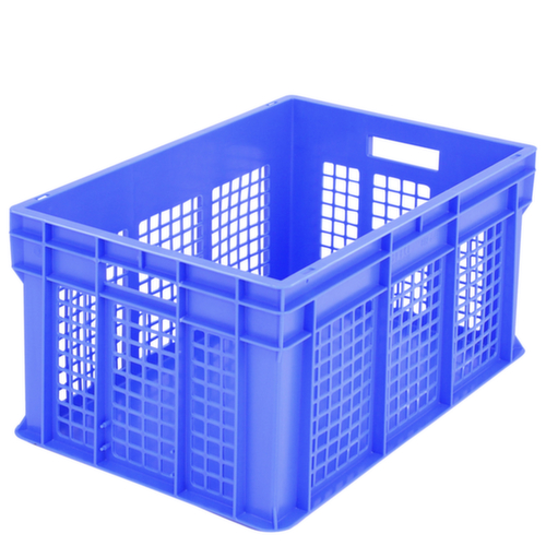 BITO Euronorm-StapelbehÀlter WÀnde durchbrochen, blau, Inhalt 62 l