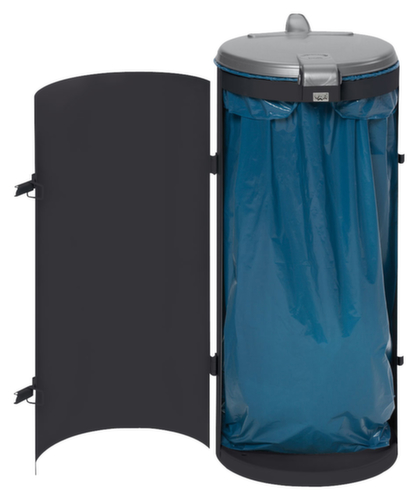 VAR Abfallsammler Kompakt Junior mit Einflügeltür, 120 l, RAL7021 Schwarzgrau