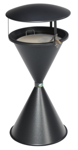 Standascher mit Dach, antiksilber