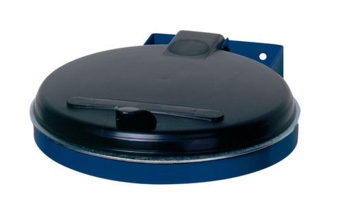 MĂŒllsackhalter zur Wandbefestigung, fĂŒr 120-Liter-SĂ€cke, enzianblau, Deckel schwarz