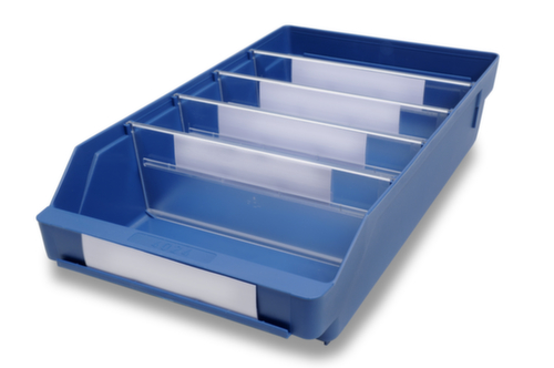 Regalkasten mit Sichtöffnung, blau, Tiefe 400 mm