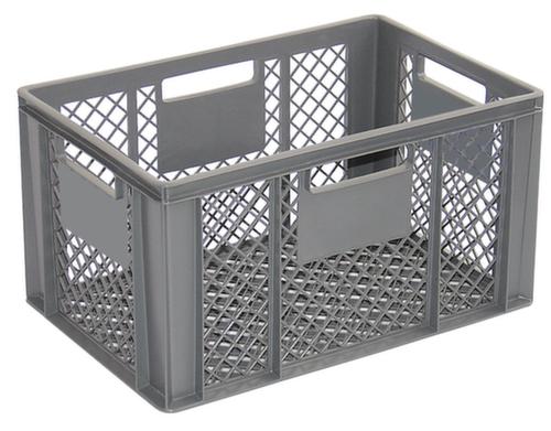 Euronorm-StapelbehÀlter Basic mit verstÀrktem Rippenboden, grau, Inhalt 63 l