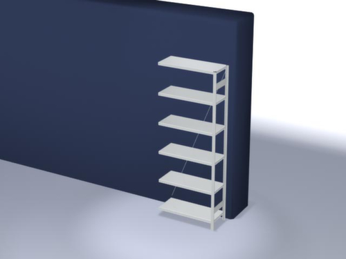 hofe System-Steckregal in Standard Bauart, Höhe x Breite x Tiefe 2500 x 1010 x 435 mm, 6 Böden