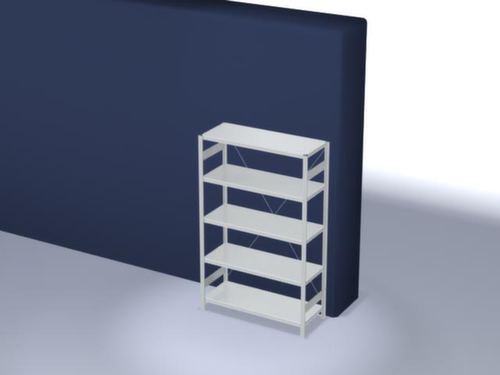 hofe System-Steckregal in Standard Bauart, Höhe x Breite x Tiefe 2000 x 1360 x 535 mm, 5 Böden