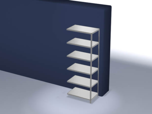 hofe Schraubregal Anbaufeld, 6 Böden, mit korrosionsschützender Zinkbeschichtung