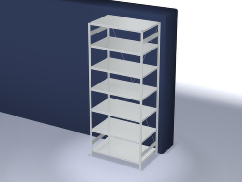 hofe System-Steckregal, Höhe x Breite x Tiefe 3000 x 1360 x 835 mm, 7 Böden
