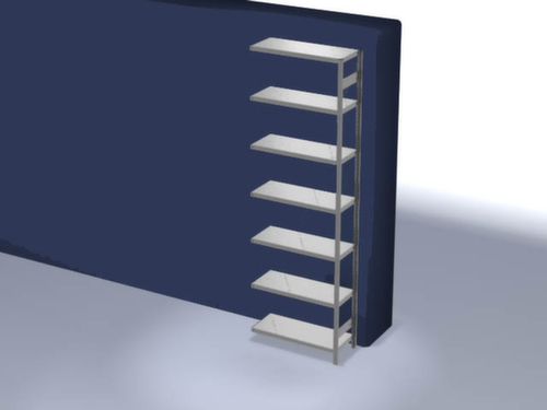 hofe Traversenregal in Standard Bauart, Höhe x Breite x Tiefe 3000 x 1010 x 435 mm, 7 Böden