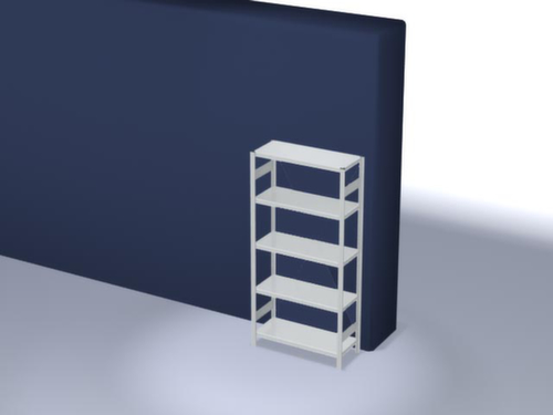 hofe Traversenregal in mittelschwerer Bauart, Höhe x Breite x Tiefe 2000 x 1060 x 435 mm, 5 Böden