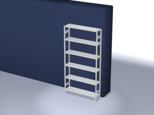 hofe Traversenregal in mittelschwerer Bauart, Höhe x Breite x Tiefe 2500 x 1360 x 335 mm, 6 Böden