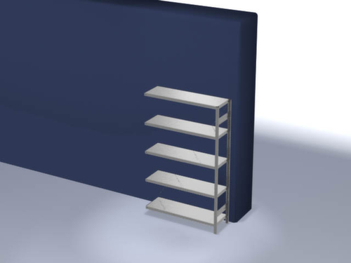 hofe Traversenregal in mittelschwerer Bauart, Höhe x Breite x Tiefe 2000 x 1310 x 435 mm, 5 Böden