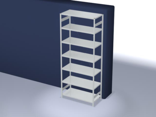 hofe Traversenregal in schwerer Bauart, Höhe x Breite x Tiefe 3000 x 1360 x 635 mm, 7 Böden