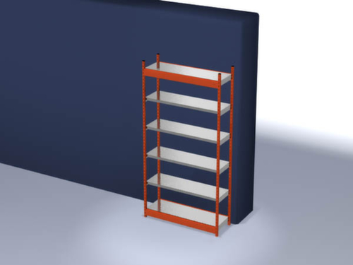 hofe Steckregal, Höhe x Breite x Tiefe 2500 x 1360 x 400 mm, 6 Böden