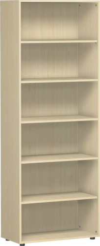 Gera Büroregal Milano, Breite 800 mm, 6 OH, Ahorn