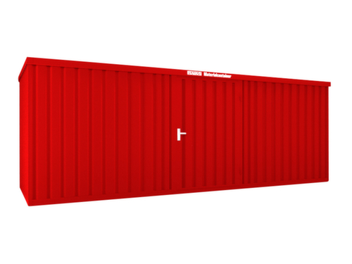 Säbu Lackierter Materialcontainer FLADAFI® mit Holzfußboden