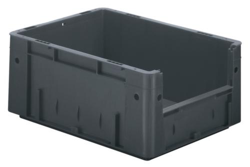 Euronorm-StapelbehÀlter mit Eingriff, grau, Inhalt 14,5 l