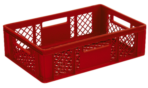 Euronorm-Stapelbehälter Basic mit verstärktem Rippenboden, rot, Inhalt 33 l