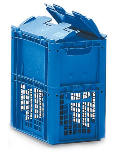 BITO Euronorm-Stapelbehälter mit zweiteiligem Klappdeckel