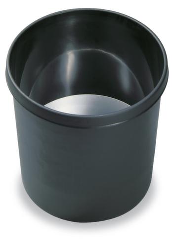 helit Schwer entflammbarer Papierkorb, 18 l, schwarz