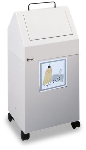 stumpf Feuerhemmender WertstoffbehÀlter, 45 l, RAL7035 Lichtgrau, Deckel RAL7035 Lichtgrau
