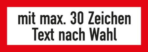 Brandschutzschild Text nach Wahl, Wandschild, Standard