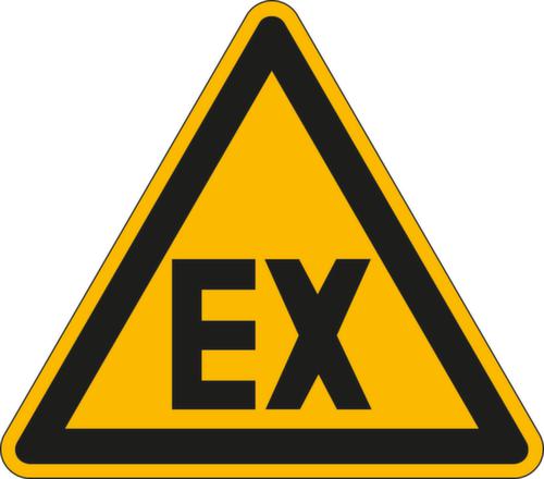 Warnschild vor explosionsfähiger Atmosphäre, Aufkleber