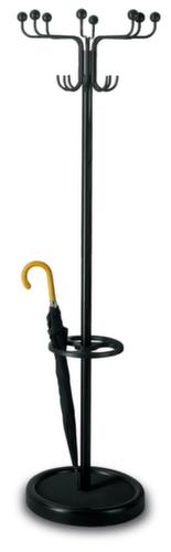 GarderobenstÀnder Rondo mit drehbarer Krone, mit 8/8 Haken, schwarz