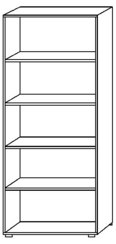 Büroregal Terra Nova, Breite 800 mm, 5 OH, Buche