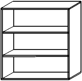 Gera Büroregal Pro mit Rückwand, Breite 1000 mm, 3 OH
