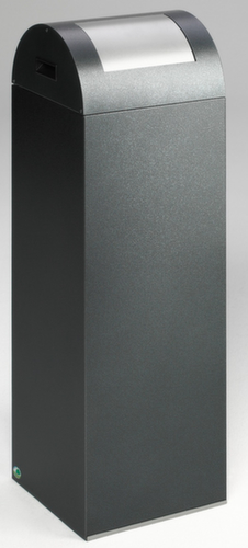 VAR Wertstoffsammler WSG 85 R mit Einwurfklappe, 89 l, antiksilber, Deckel silber