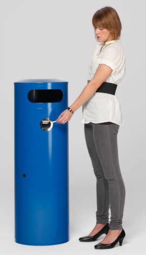 VAR Runder Kombiascher KS 90, RAL5010 Enzianblau