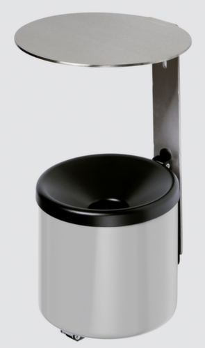 VAR Wandascher WH 10 mit Schutzdach, silber