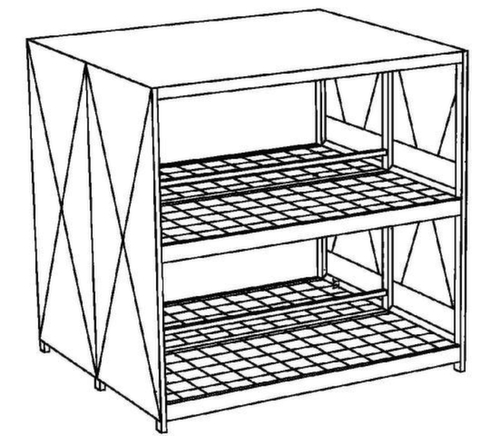 Lacont Gefahrstoff-Regalcontainer für maximal 60 200-Liter-Fässer