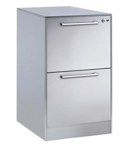 C+P Hängeregistraturschrank mit Bügelgriffen, 2 Auszüge, RAL7035 Lichtgrau/RAL7035 Lichtgrau