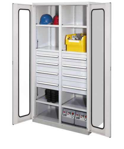 Kappes Schwerlast-Sichtfensterschrank RasterPlan® extra tief + mit Mitteltrennwand, 8 Schublade(n)