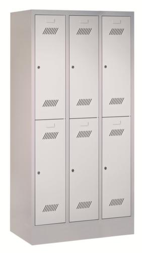 PAVOY Doppelstöckiger Garderobenschrank Basis mit 3x2 Abteilen, Abteilbreite 300 mm