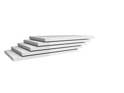 hofe Fachboden für Lagerregal, Breite x Tiefe 1000 x 600 mm, RAL7035 Lichtgrau