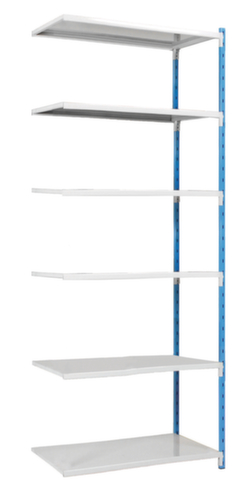 Manorga Steckregal zur beidseitigen Nutzung, Höhe x Breite x Tiefe 2500 x 980 x 600 mm, 6 Böden