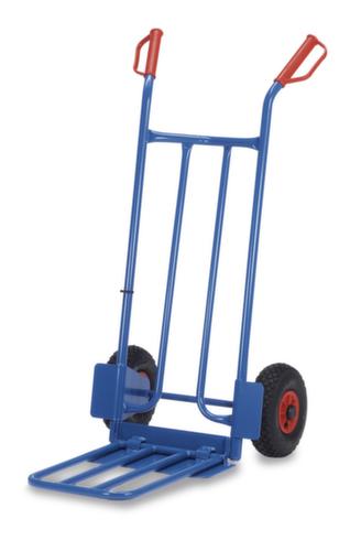 fetra Sackkarre mit Klappschaufel, Traglast 250 kg, Luft-Bereifung